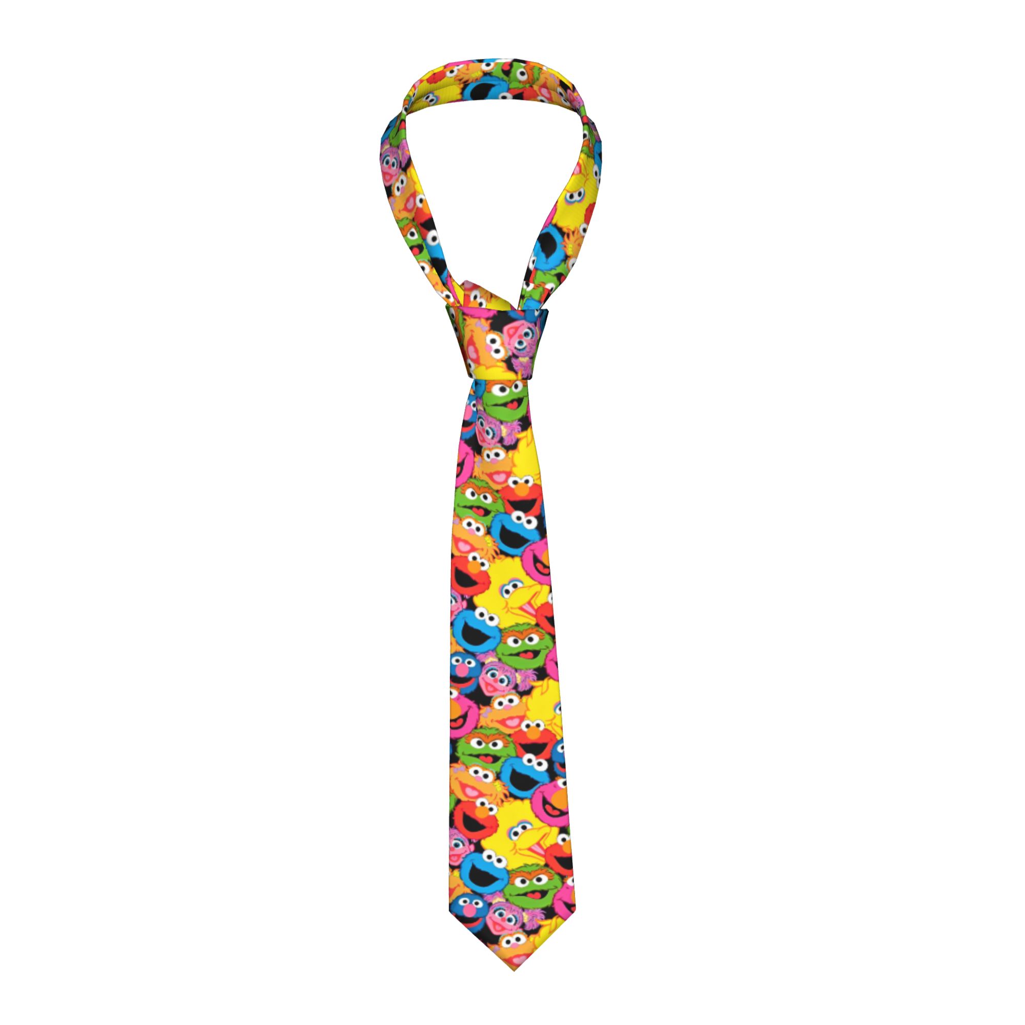 Men Accessories Wedding - 세서미 스트리트 만화 코미디 넥타이 8cm
