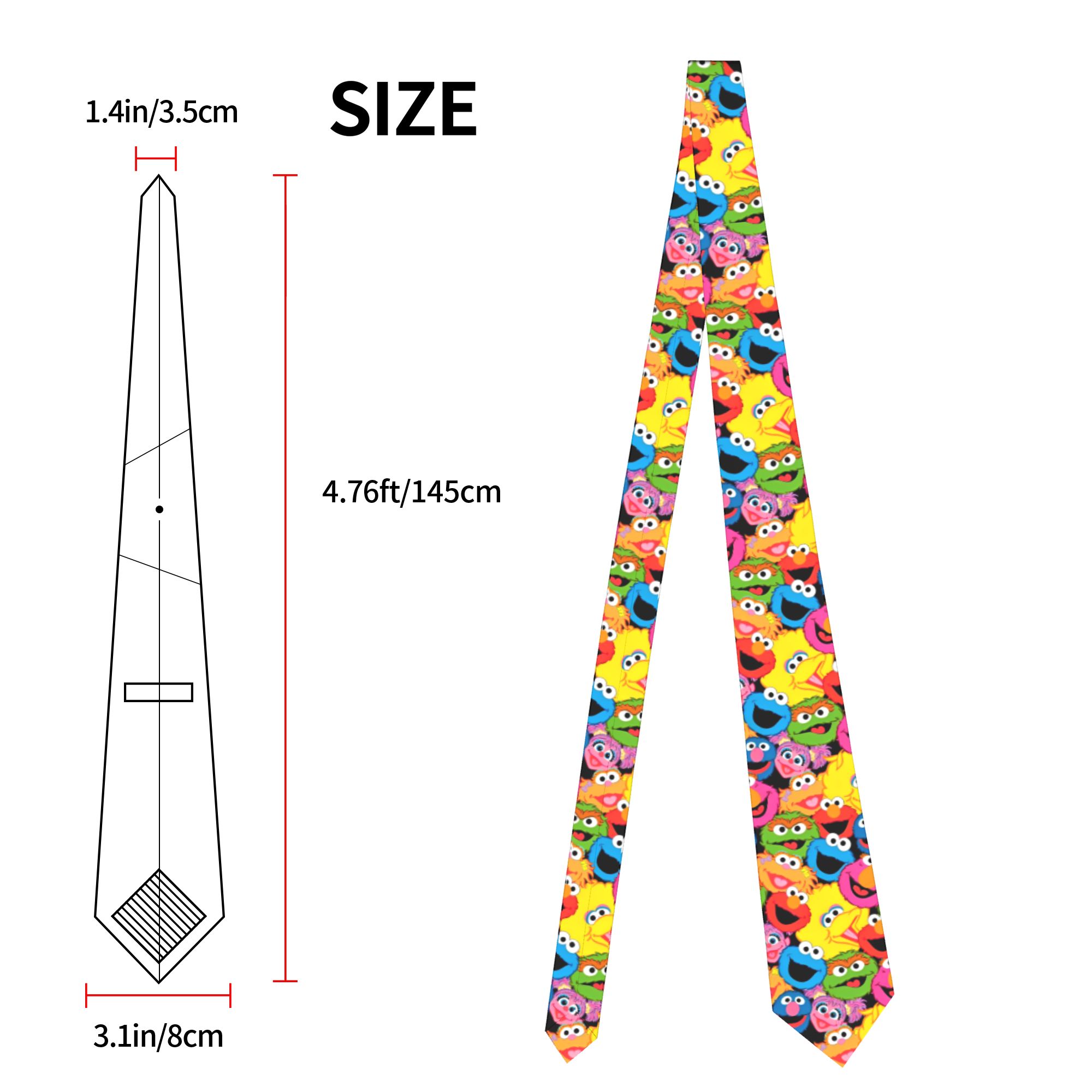 세서미 스트리트 만화 코미디 넥타이 8cm 남성용 넥타 - Men Accessories Wedding 리뷰 및 가격