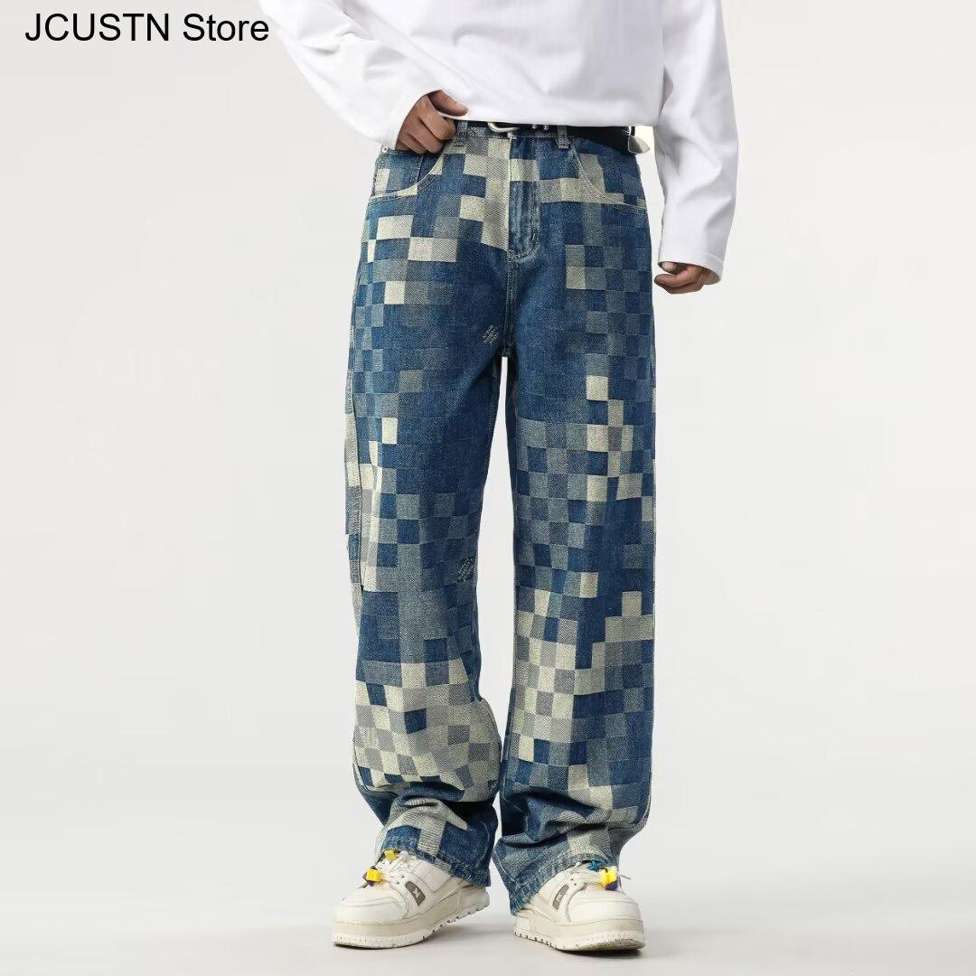 남성 트렌디 스트레이트 레그 팬츠 루즈 피트 남성 코튼 - Men'S Accessories For Jeans 리뷰 및 가격