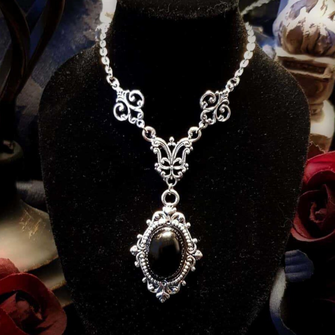 뱀파이어 카메오 목걸이, 블러드 카메오, 고딕 주얼리, - Men'S Victorian Accessories 리뷰 및 가격