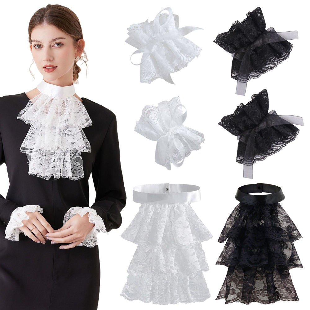 1Pc 가짜 칼라 빅토리아 분리형 프릴 레이스 Jabo - Men'S Victorian Accessories 리뷰 및 가격