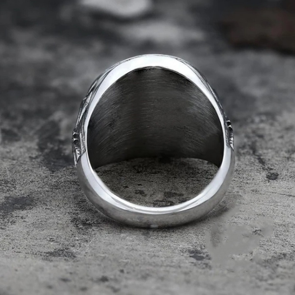 빈티지 바이킹 남성 반지 스테인리스 스틸 민족 신념 북 - Men Accessories Wedding 리뷰 및 가격