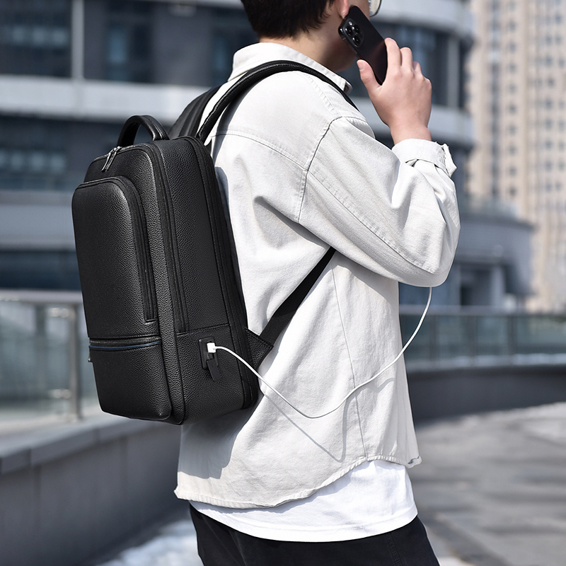 남성용 PU 가죽 배낭, USB 충전, 패션 이그제큐티 - Men Accessories Bag 리뷰 및 가격