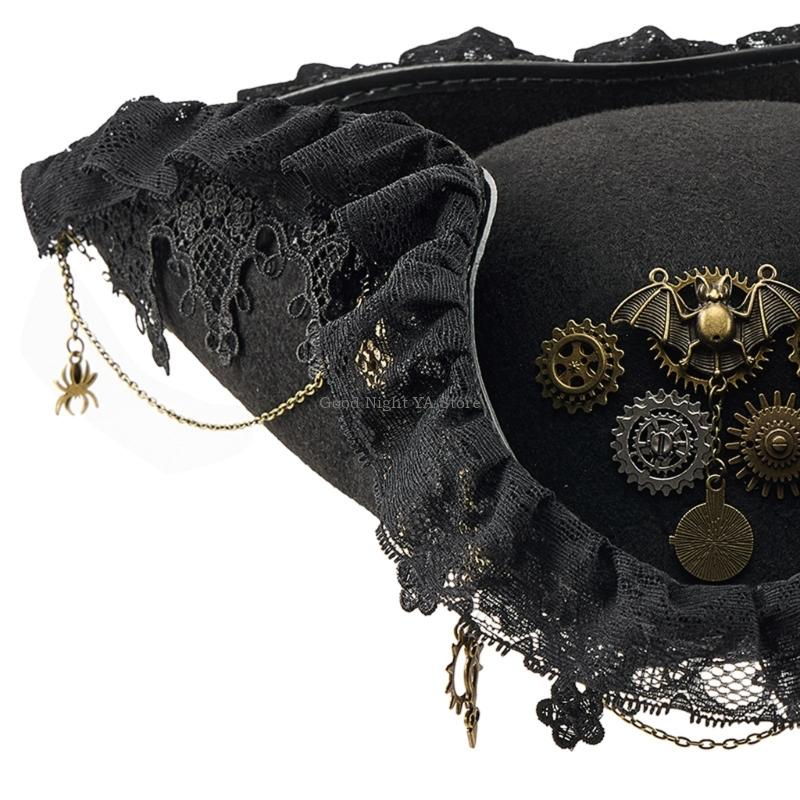 레이스 트림 박쥐 기어 해적 모자 통기성 성인 역할 플 - Men'S Victorian Accessories 리뷰 및 가격