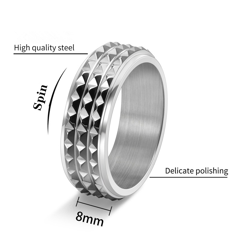 이집트 피라미드 피젯 스피너 남성용 반지, 스테인레스  - Men Accessories Egypt 리뷰 및 가격