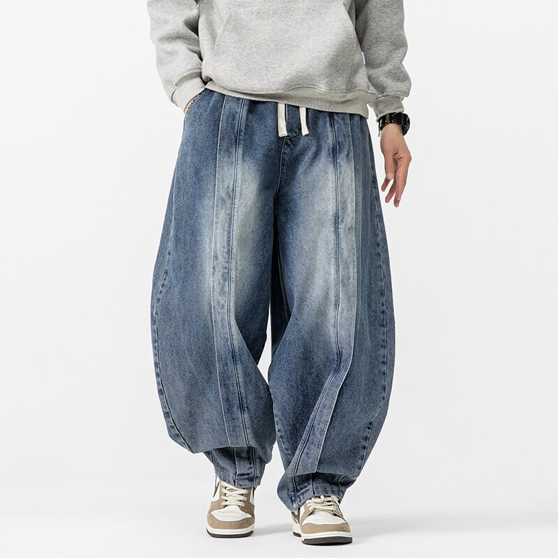 2025 새로운 빈티지 하렘 바지 남성 느슨한 힙합 데 - Men'S Accessories For Jeans 리뷰 및 가격
