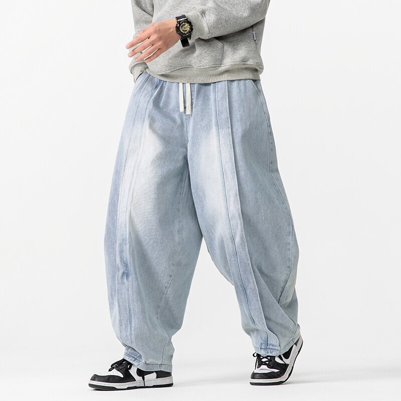 2025 새로운 빈티지 하렘 바지 남성 느슨한 힙합 데 - Men'S Accessories For Jeans 리뷰 및 가격
