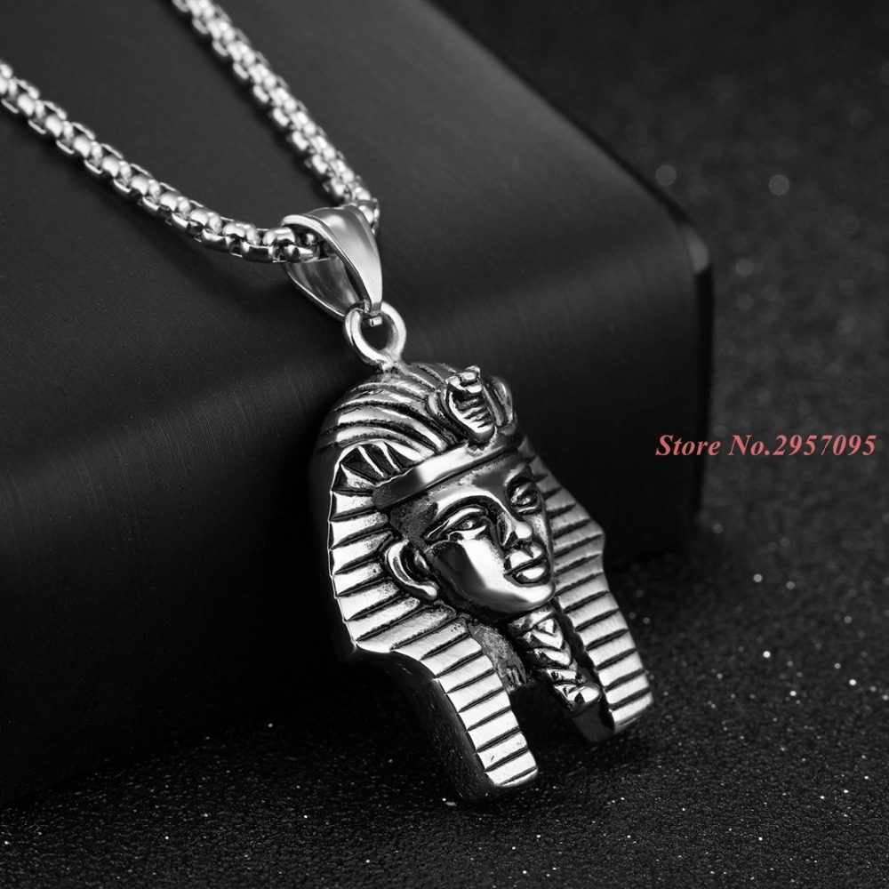 이집트 파라오 빈티지 펜던트, 스테인레스 스틸 골드 컬 - Men Accessories Egypt 리뷰 및 가격